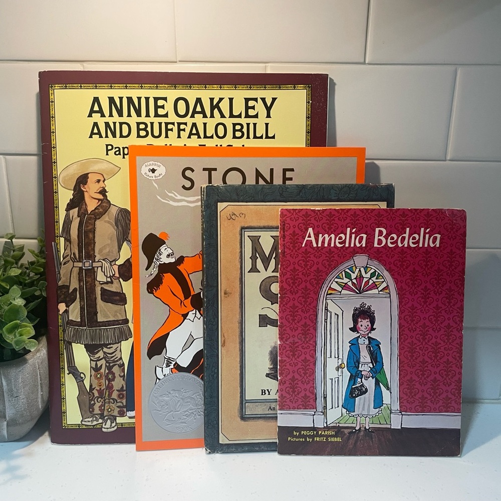 Vintage Annie Oakley Paper Doll Book and other Children’s Classic Books Lot